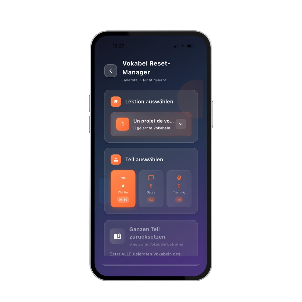 Dikiwi App – Vokabelreset-Manager