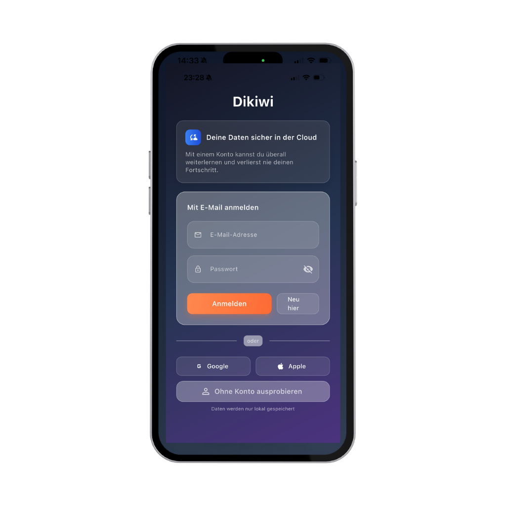 DIKIWI Anmeldung – Login