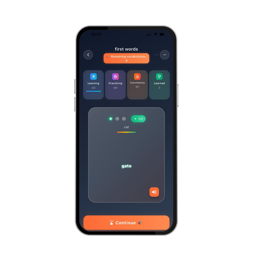 Dikiwi App – Learning (Short-Term Memory)